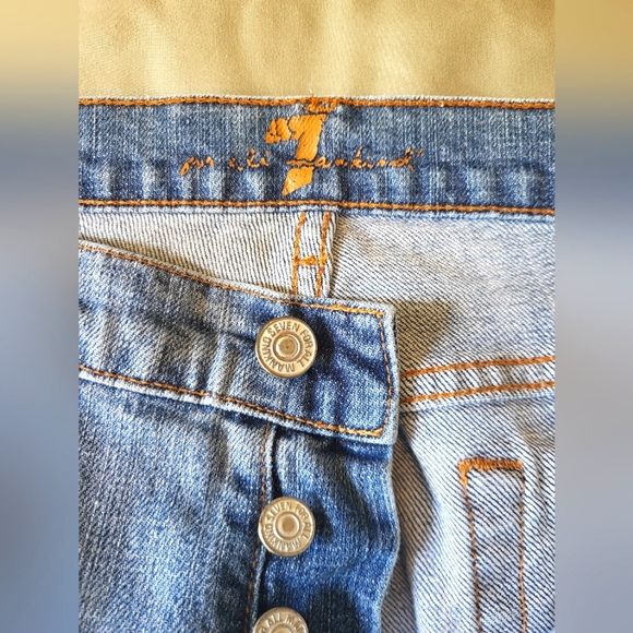 7 for all Mankind button fly boy-cut straight leg jeans size 32 - Picture 6 of 9